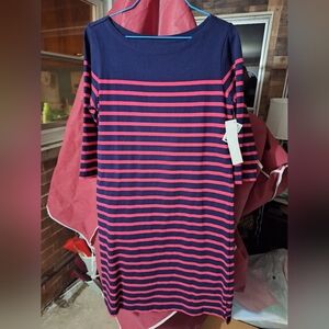 Petite Medium Dress with Horizontal Stripes